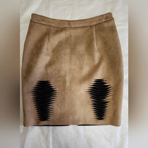 Blush Noir Women Tan Skirt